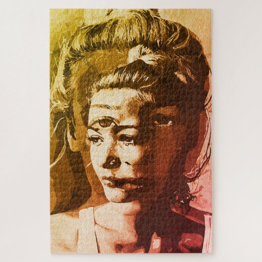 Surreal Multi-Mit Augen Portrait - Abstrakt Psyche Puzzle (Vertikal)