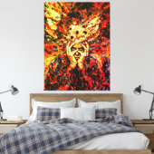 Surreal Multiple Eyes Face Hands Abstract Impasto  Leinwanddruck (Insitu (Schlafzimmer))