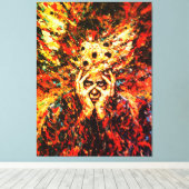 Surreal Multiple Eyes Face Hands Abstract Impasto  Leinwanddruck (Insitu (Holzboden))
