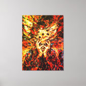 Surreal Multiple Eyes Face Hands Abstract Impasto  Leinwanddruck (Vorderseite)