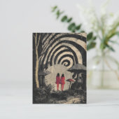 Surreal Mushroom Collage Postkarte (Stehend Vorderseite)