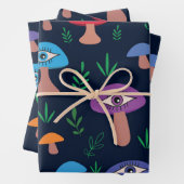 Surreal Mushroom Muster mit Augenmuster Geschenkpapier Set (Beispiel)