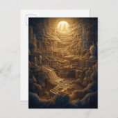 Surreal Mysterium City Fantasy Art Postkarte (Vorne/Hinten)