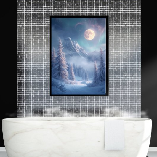 Surreal Mystical Enchanted Winter Dreamscape Poster