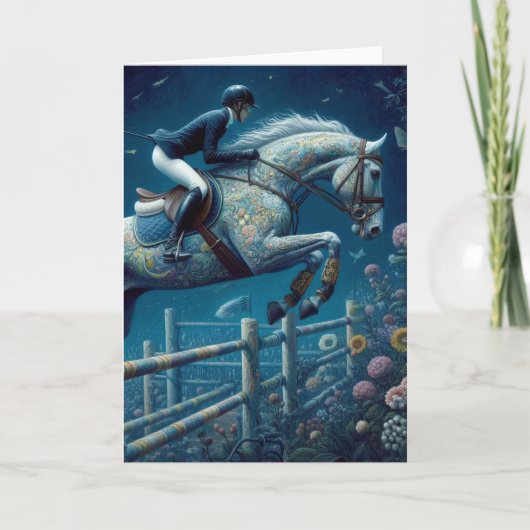Surreal-Nacht-Showspringen Karte (Vorderseite)