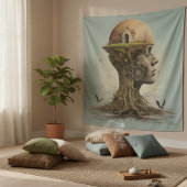 Surreal Nature Tapestry Wandteppich