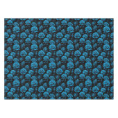 Surreal Neon Blue Roses Tischdecke (Vorderseite (Horizontal))