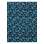 Surreal Neon Blue Roses Tischdecke (Vorderseite)