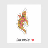 Surreal Neon Tiger Aufkleber (Blatt)