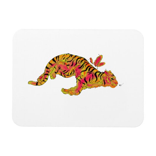 Surreal Neon Tiger Magnet (Horizontal)