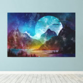 Surreal Nigthscape Leinwanddruck (Insitu (Holzboden))