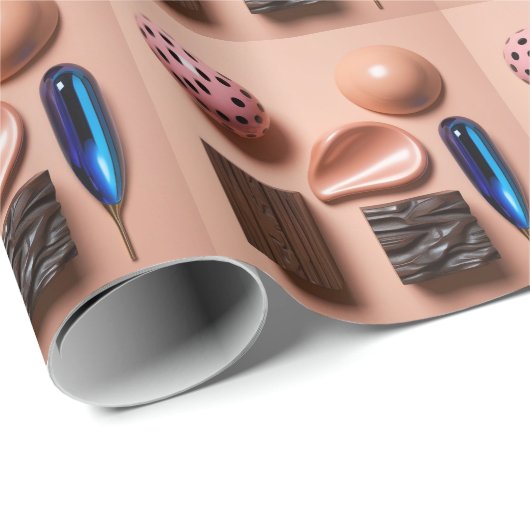 Surreal Object Still Life Pattern Geschenkpapier (Rolleneckpunkt)