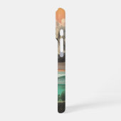 Surreal Ocean and Mountain Landscape with Waves iPhone Hülle (Linke Seite)