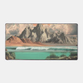 Surreal Ocean and Mountain Landscape with Waves Schreibtischunterlage (Vorderseite)