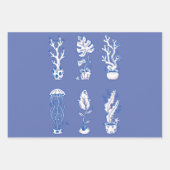 Surreal Ocean Botanik Geschenkpapier Set (Vorderseite 2)