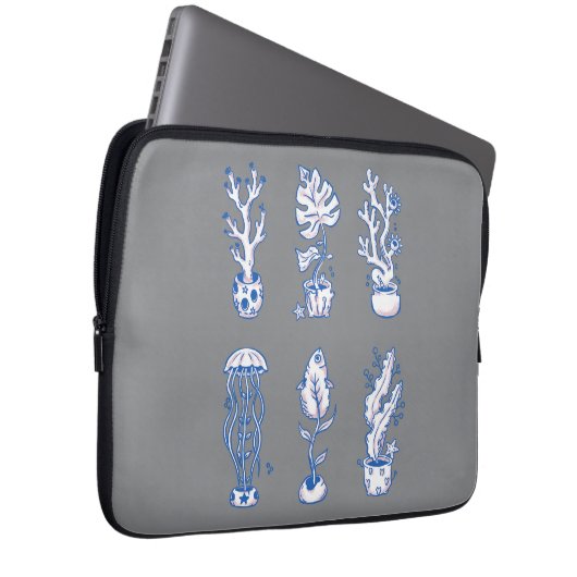 Surreal Ocean Botanik Laptopschutzhülle (Vorne Rechts)