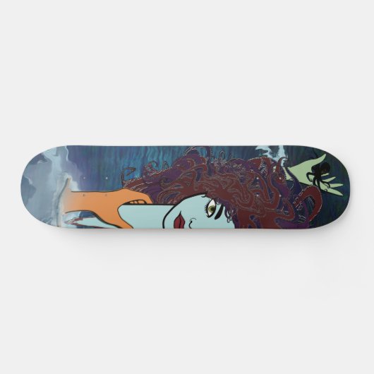 Surreal Octopus Sea Goddess Skateboard (Horizontal)