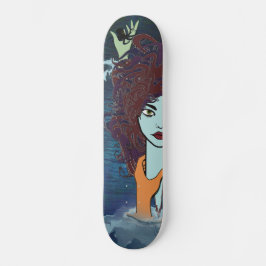 Surreal Octopus Sea Goddess Skateboard