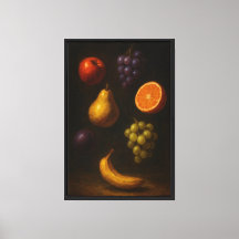 Surreal Oil Painting Floating Fruits