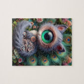 Surreal One Mit Augen Gray Kitty Puzzle (Horizontal)