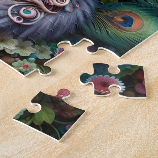 Surreal One Mit Augen Gray Kitty Puzzle (Seite)