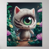 Surreal One Mit Augen Zebra Kitty Poster (Vorne)