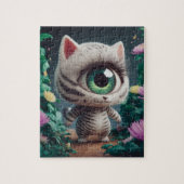 Surreal One Mit Augen Zebra Kitty Puzzle (Vertikal)