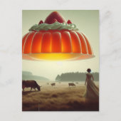 Surreal Orange Sweet Leckerei in der Milchweide Postkarte (Vorderseite)