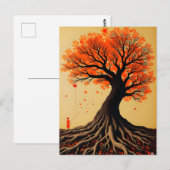 Surreal Orange Tree Postkarte (Vorne/Hinten)