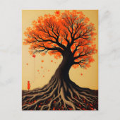Surreal Orange Tree Postkarte (Vorderseite)