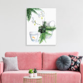 Surreal Orchid Goldfish Leinwanddruck (Insitu (Wohnzimmer))