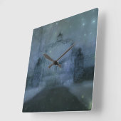 Surreal Otherworld Gate Stars Quadratische Wanduhr (Winkel)