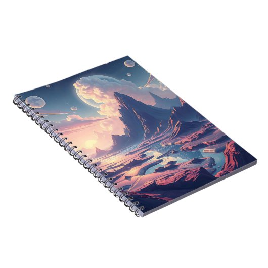 Surreal Otherworld Landscape Magical World Notizblock (Rechte Seite)