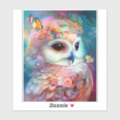 Surreal Owl Fantasy Art Aufkleber (Blatt)