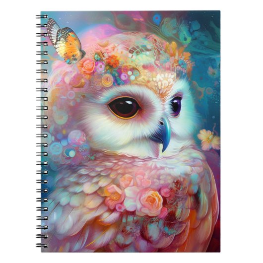 Surreal Owl Fantasy Art Notizblock (Vorderseite)