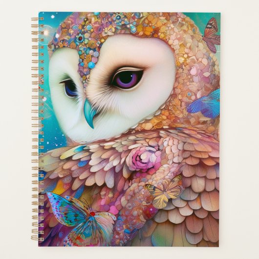 Surreal Owl Fantasy Art Planer (Vorderseite)