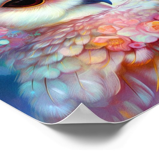 Surreal Owl Fantasy Art Poster (Ecke)