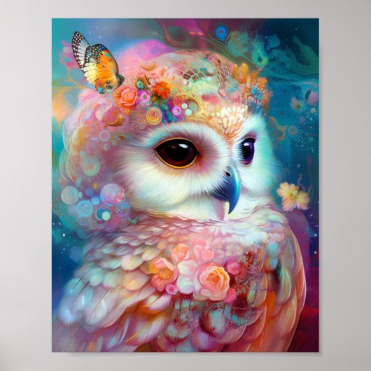 Surreal Owl Fantasy Art Poster (Vorne)