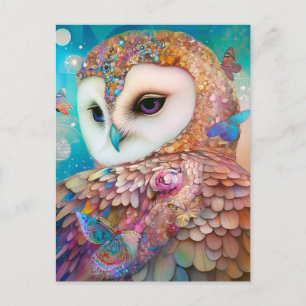 Surreal Owl Fantasy Art Postkarte