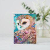 Surreal Owl Fantasy Art Postkarte (Stehend Vorderseite)