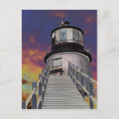 Surreal Owls Head Lighthouse Postkarte (Vorderseite)