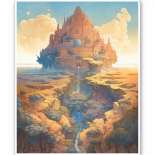 Surreal Palace Landschaft Aufkleber