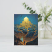 Surreal Palace Landschaft Postkarte (Stehend Vorderseite)