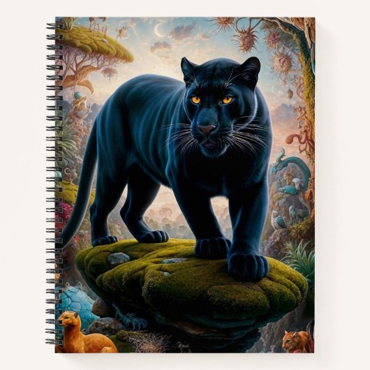 Surreal Panther Safari Notizblock (Vorderseite)