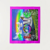 Surreal Peace and Liebe Art Wandteppich (Vorderseite)