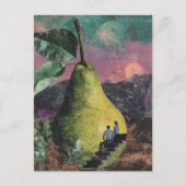 Surreal Pear Collage Postkarte (Vorderseite)