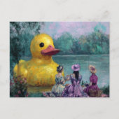 Surreal Picnic mit Riesenente Postkarte (Vorderseite)