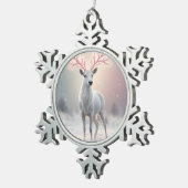 Surreal Pink Antler Reindeer Christmas Ornament (Rechts)