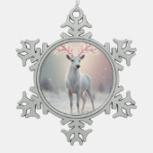 Surreal Pink Antler Reindeer Christmas Ornament (Vorderseite)