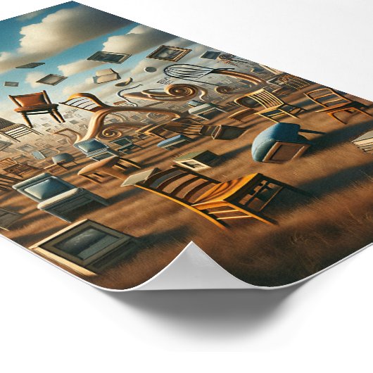 Surreal Playground - Helle Primärfarben Poster (Ecke)